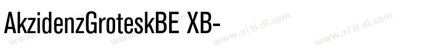 AkzidenzGroteskBE XB字体转换